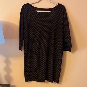 Striped Black and Red Women's Dress